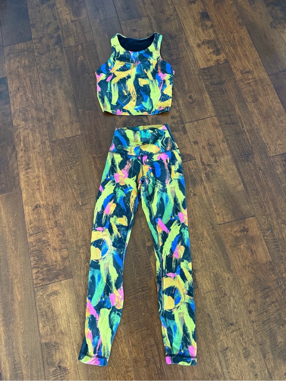 Lululemon Wunder Train Set Abstract Print – Multicolor